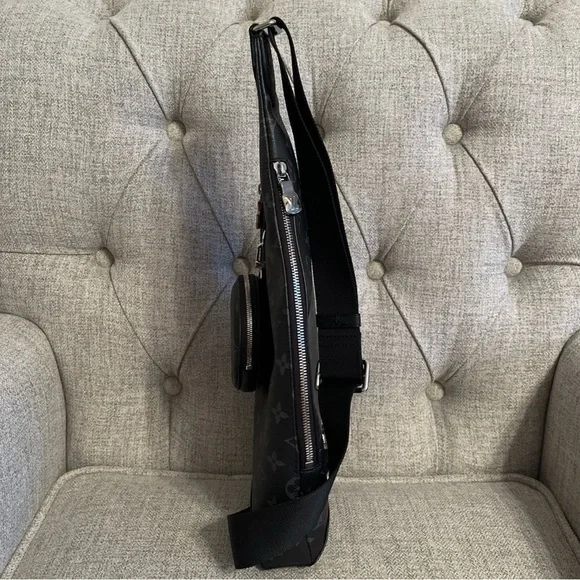 Authentic Louis Vuitton Duo Sling Bag Taigarama Black Monogram - Picture 5 of 11